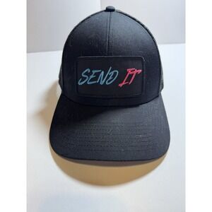 Haka Send It Black Trucker Hat Mesh Snapback Cap Embroidered Patch